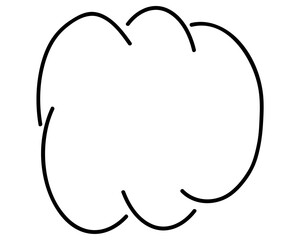 シンプルな吹き出し　雲形