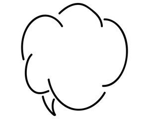 シンプルな吹き出し　雲形