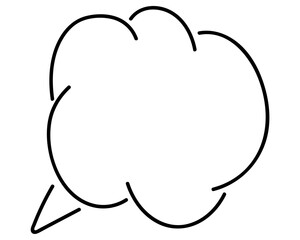 シンプルな吹き出し　雲形