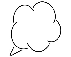 シンプルな吹き出し　雲形