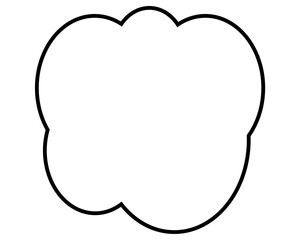 シンプルな吹き出し　雲形