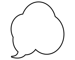 Fototapeta premium シンプルな吹き出し 雲形