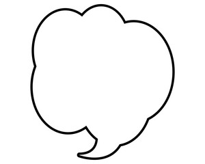 シンプルな吹き出し　雲形