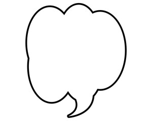 シンプルな吹き出し　雲形