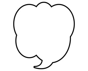 シンプルな吹き出し　雲形