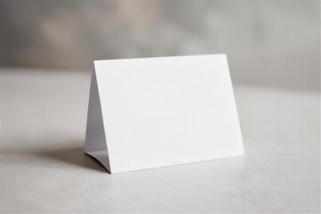 blank table tent card mockup