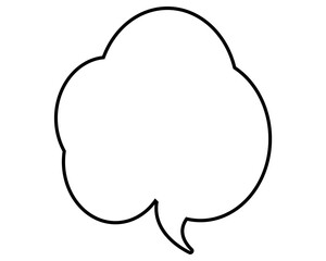 シンプルな吹き出し　雲形