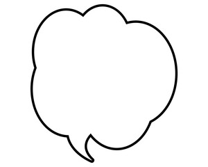 シンプルな吹き出し　雲形