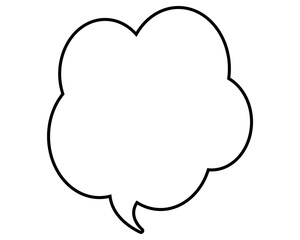 シンプルな吹き出し　雲形
