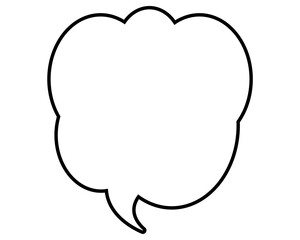 シンプルな吹き出し　雲形