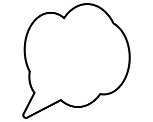 シンプルな吹き出し　雲形