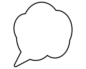 シンプルな吹き出し　雲形