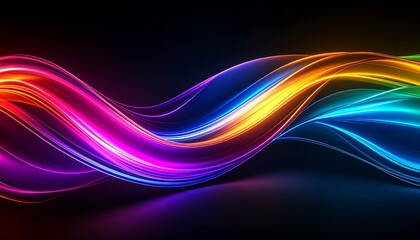 Naklejka premium 波打つグラデーションの光