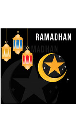 Majestic Mosque at Night During Ramadan with Illuminated Minaret