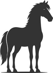 Animal drawing silhouette of a horse vector