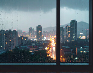 Generated image장마, 비, 소나기, 폭우, 이슬비, 빗방울, 우산, 비옷, 우비, 습기, 젖은거리, 흙냄새, 물웅덩이, 하늘, 구름, monsoon, rain, downpour, drizzle, rainfall, humid, wet season, storm, shower, thunder, cloudy sky
