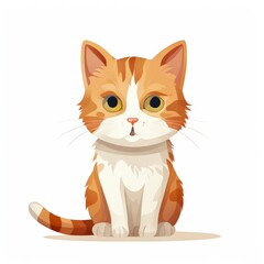 Obraz premium an AI Image Generator, Adorable Orange Tabby Cat Sitting