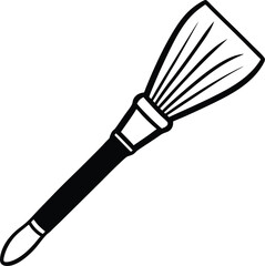 Brush Silhouette Vector Illustration On White Background