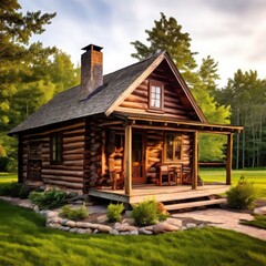 an AI Image Generator, Asian Architecture with Courtyard and Garden Landscaping