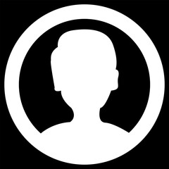 Portrait of a man, silhouette, avatar or profile of an unknown unidentified person. African-American man, person, people. Black and white vector illustration. All objects are isolated