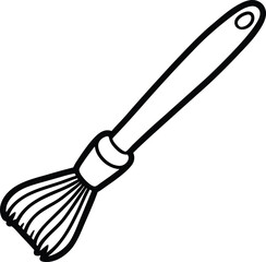 Brush Silhouette Vector Illustration On White Background