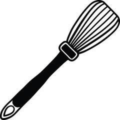 Brush Silhouette Vector Illustration On White Background