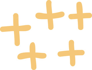 cross shape doodle boho style