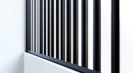 Fototapeta premium Black and white vertical slats