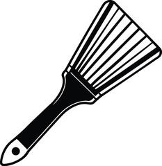 Brush Silhouette Vector Illustration On White Background
