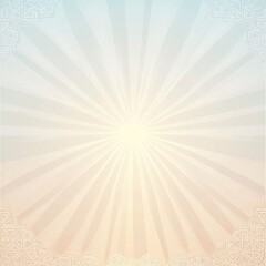 Obraz premium Pastel sunburst background with ornate borders