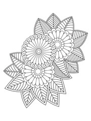 Flower coloring pages for adults