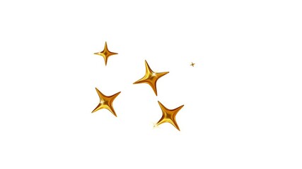 Glittering star 3d animation with transparent background. Seamless 4K loop featuring sparkly effects. - Powered by Adobe