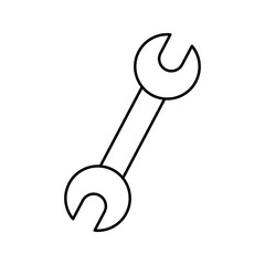 wrench icon on white background