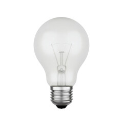 Clear light bulb, isolated on transparent background