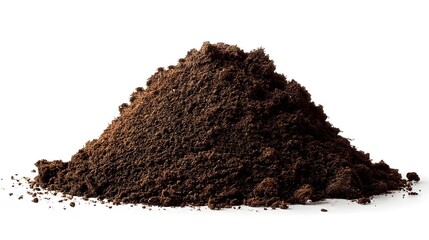 Soil sample isolated on white background