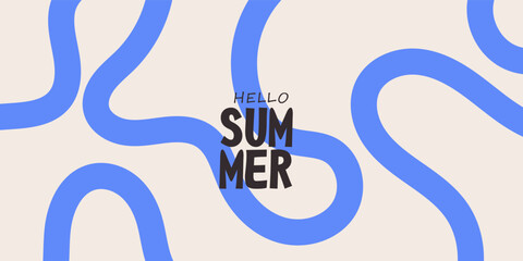 concept of Creative summer bright poster and banners set. Modern abstract style design with colorful wavy shapes and lines. vectorTemplates for celebration, ads, branding, card, cover, label, poster, 
