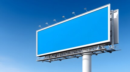 Obraz premium Large horizontal billboard under blue sky