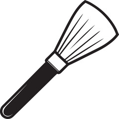 Brush Silhouette Vector Illustration On White Background