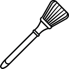 Brush Silhouette Vector Illustration On White Background