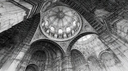 Cathedral Interior Dome Architectural.