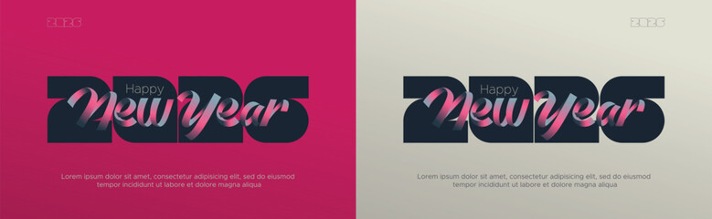 2026 new year with unique number and text design. Greeting concept for 2026 new year celebration with modern color