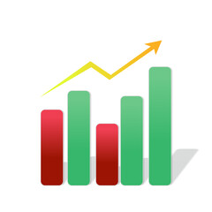 five levels of graphs with increasing endings show skyrocketing business