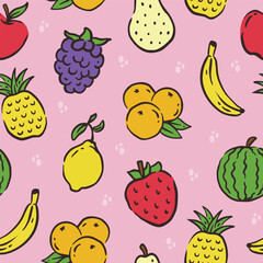 Fruit Seamless Pattern Background