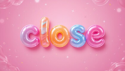 Happy Valentine's Day close pink heart illustration with love text fridge magnets, a perfect symbol for romance and celebration