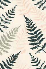 Fern Leaves in Vector Art Style