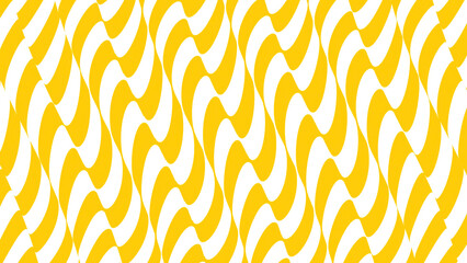 Abstract Yellow and Black Wavy Pattern Design