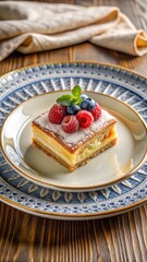 Austrian dessert on fine china plate