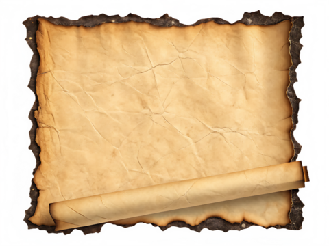 Old parchment paper texture background for vintage map treasure scroll or antique document design element 