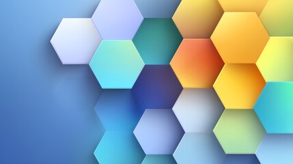 Gradient Pentagon System - Modern Abstract Design with Ample White Space