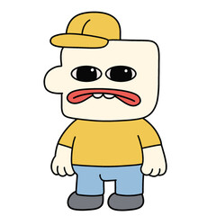 kid funny with box head